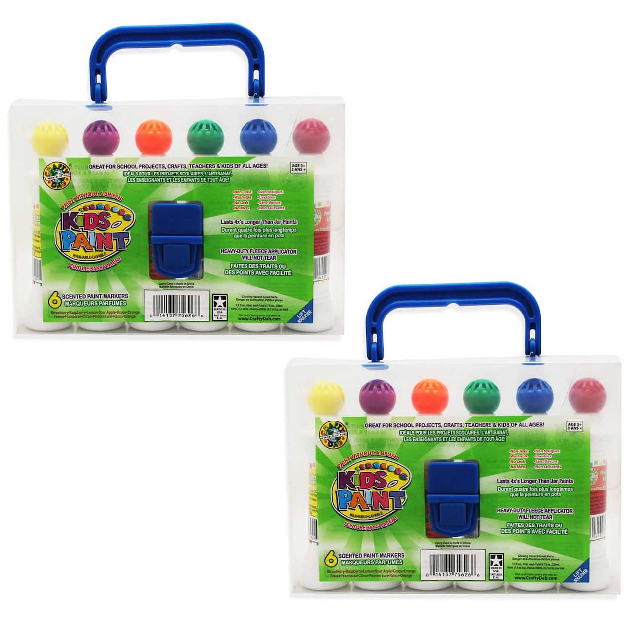 2 Pack Crafty Dab® 6 Color Scented Paint Markers